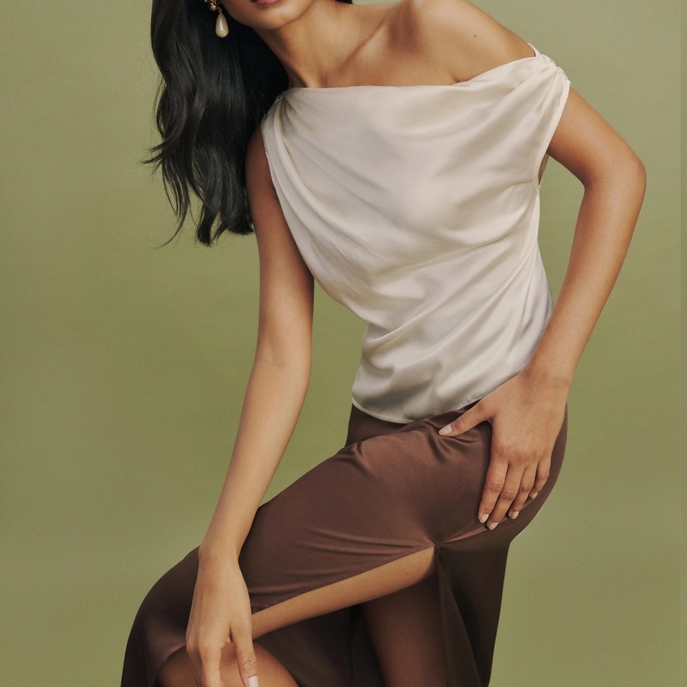 Reformation Annika silk top